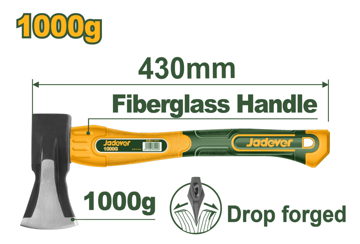 JADEVER Drop-Forged Axe with Fiberglass Handle (JDHM6321)