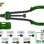 طقم فرد زراعة سوامين تبشيم 16 إنش – مع 7 بنود مترية (M3–M12) وعلبة تخزين من جادايفر (JDHR5B16)