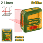 ميزان ليزر ذاتي التسوية – خط أفقي وعمودي أحمر، دقة ±2مم، مدى 15 متر من جادايفر (JDLE1M03)