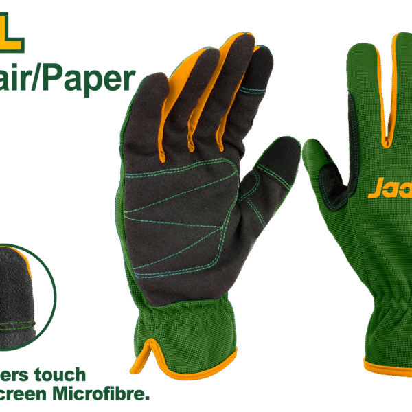 JADEVER Mechanic Gloves XL – Touchscreen, Padded, Microfibre Grip, 1 Pair (JDMG1E02)