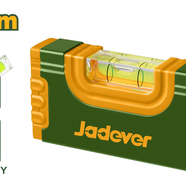 JADEVER Hand Level 10cm – Shockproof Vial, Acrylic Body, with End Caps (JDSL0G10)