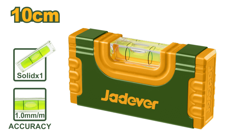JADEVER Hand Level 10cm – Shockproof Vial, Acrylic Body, with End Caps (JDSL0G10)