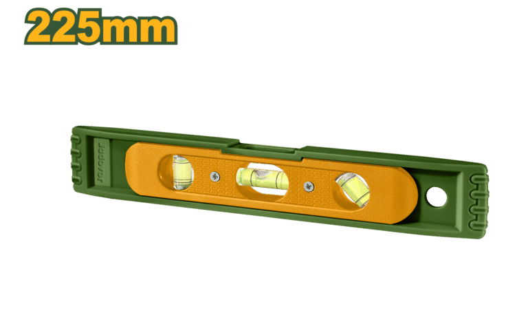 JADEVER Mini Magnetic Spirit Level – 225mm, 3 Vials, Lightweight PP Body (JDSL4320)