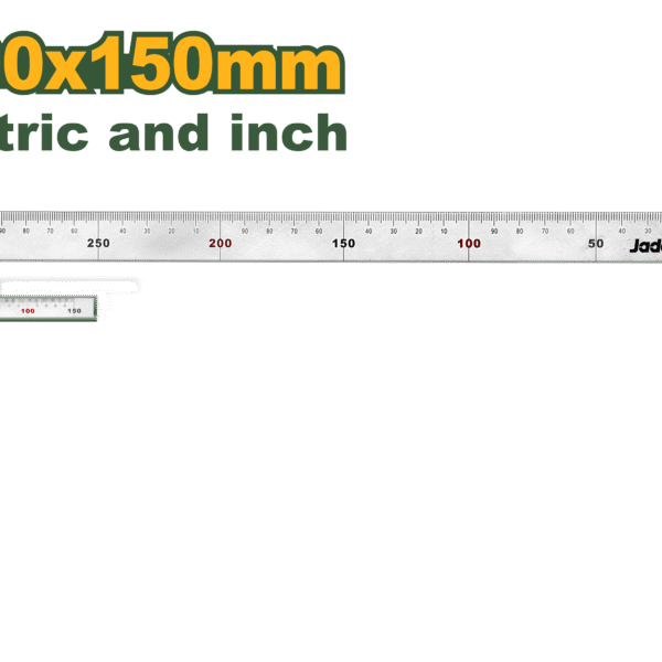 JADEVER Angle Square 300×150mm (12"×6") – Metric & Inch Scale, Precision Measuring Tool (JDSR4330)