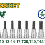 طقم رؤوس بوكس بت 10 قطع 1/2 إنش – سداسي وتوركس، مطلي كروم من جادايفر (JDST1412)