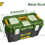 JADEVER 24" Plastic Tool Box – PP Material, 22kg Load, Tray & Storage Compartments (JDTB3324)