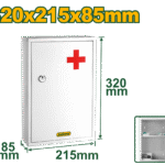 خزانة طبية معدنية للتثبيت على الحائط – 32×21.5×8.5 سم، قفل ومفتاح من جادايفر (JDYYX4501)