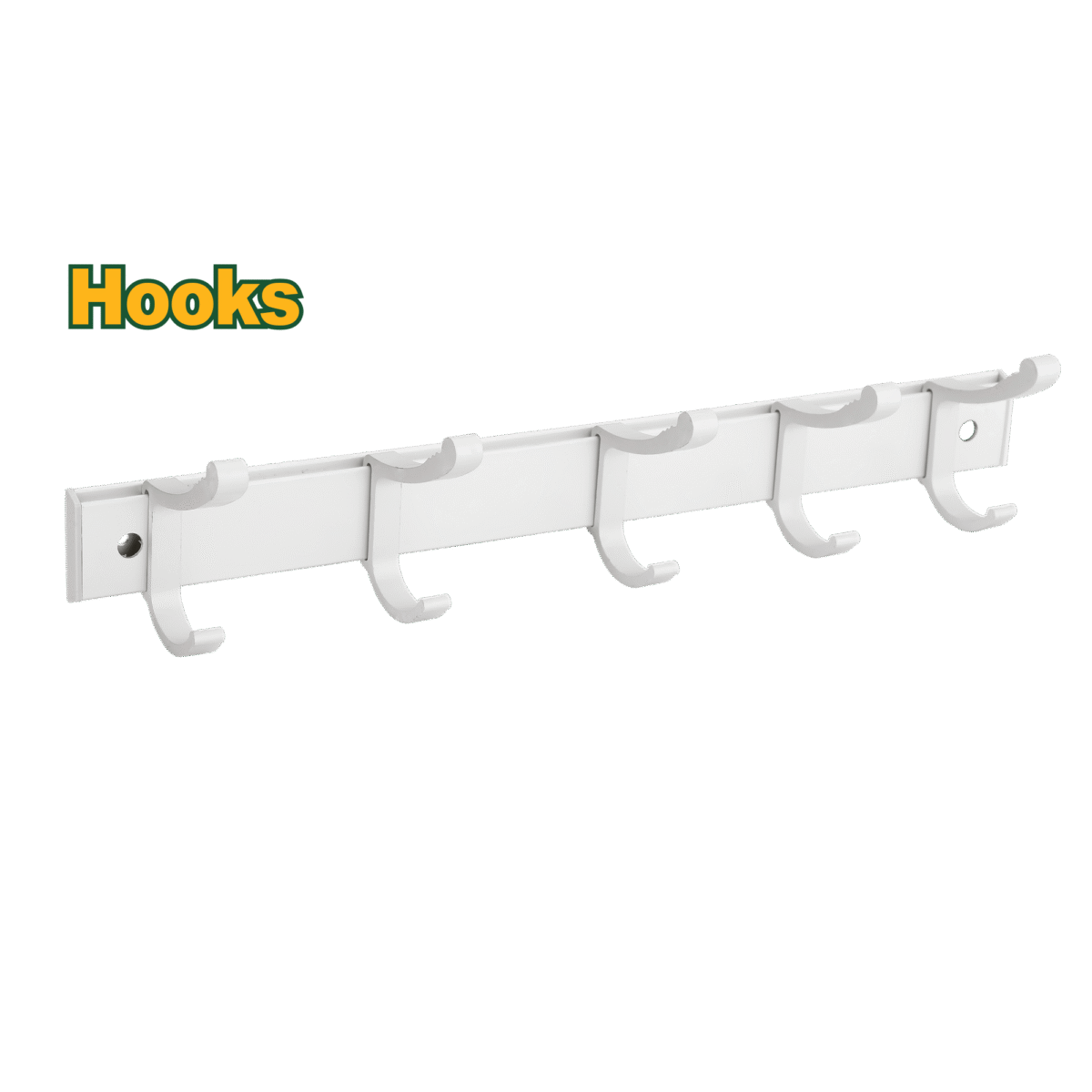 JADEVER Wall Mounted Multi Hook Rack – 5 Hooks, Space Aluminum (JDZG1508)