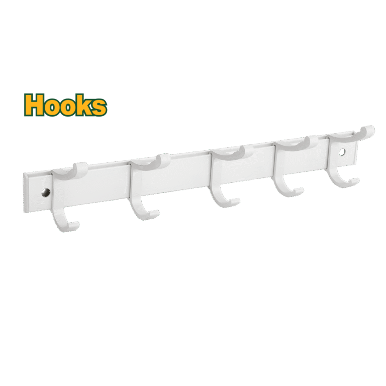 JADEVER Wall Mounted Multi Hook Rack – 5 Hooks, Space Aluminum (JDZG1508)