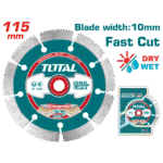 ديسك ألماس جاف 115 ملم – لقص الحجر، الخرسانة، الجرانيت والرخام من توتال (TAC2111153)