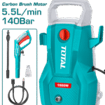 مضخة غسيل 1600 واط – ضغط 140 بار، نظام توقف تلقائي، مع مسدس وخرطوم من توتال (TGT11336)