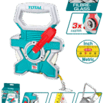 كركر فايبرغلاس 50 متر × 15 ملم – طباعة مزدوجة، رجوع سريع، غلاف مطاطي من توتال (TMTF18506)