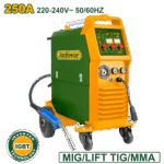 JADEVER Inverter MIG/MMA/Lift TIG Welding Machine – 250A, Multi-Process, Built-In Wire Feeder (JDGTMWA25)