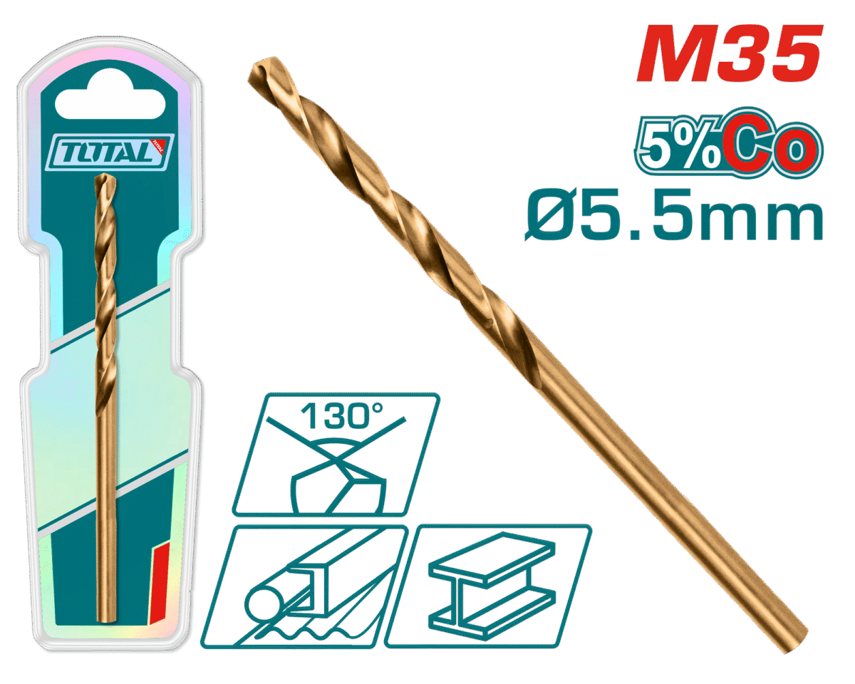 ريشة حفر M35 HSS-CO كوبالت – 5.5مم فولاذ عالي السرعة من توتال (TAC11205501)