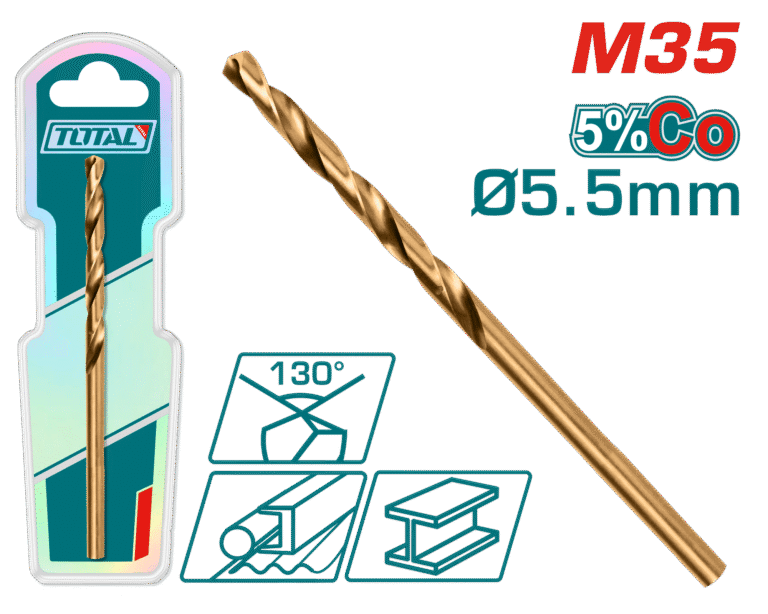 ريشة حفر M35 HSS-CO كوبالت – 5.5مم فولاذ عالي السرعة من توتال (TAC11205501)