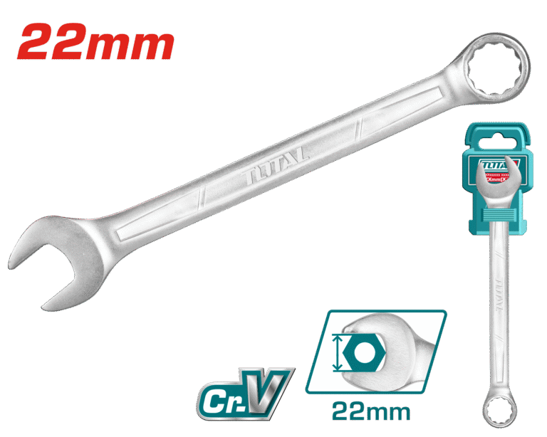 TOTAL 22mm Combination Spanner – Cr-V Steel, Chrome Plated (TCSPA221)