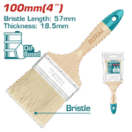 فرشاة دهان 100مم | 4 إنش – بمقبض خشبي وشعيرات كثيفة من توتال (THT84041)