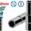 TOTAL 1/2" Deep Hexagonal Socket 12mm – 6 Point, 50BV30 Steel, Black Nickel Finish (THTST12123L)