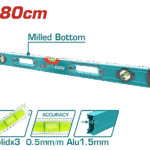 ميزان ماء 180سم – بحَفر مزدوج وقاعدة V للأنابيب من توتال (TMT218028)