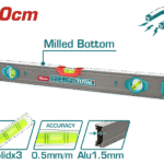 ميزان ماء مغناطيسي 40سم – مع 3 مغناطيسات قوية وحَفر مزدوج من توتال (TMT24028M)