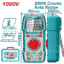 TOTAL Digital Multimeter 1000V – TRMS 20000 Counts, Auto Range, DC/AC Voltage & Current, NCV & Temperature (TMT5410003)