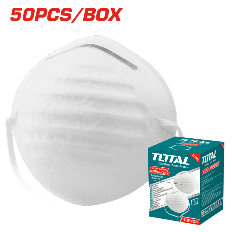 TOTAL Dust Mask – 50 Pcs | Comfortable Fit with Adjustable Nose Clip (TSP403)