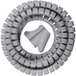 Brennenstuhl Spiral Hose for Cable Management – 2.5m Length | 20mm Diameter – Grey