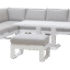 Maze Amalfi Large Aluminium Corner Dining Set with Rising Table & Footstools – Grey or White