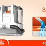 آلة تنظيف بقع محمولة لتنظيف الكنب و السجاد – 400 واط، خزان 1.1 لتر، مقاومة IPX4 من ديكاكيلا (CEVC006W)