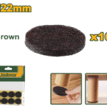 JADEVER 16pcs Brown Self-Adhesive Pads – Ø22mm, 3mm Thick (JDPAS1113)