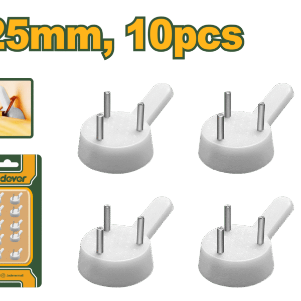 JADEVER 10pcs ABS Hardwall Picture Hangers – 25mm (JDPHK1K00)