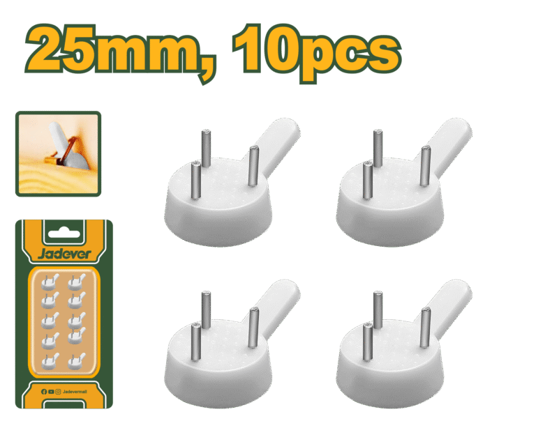 JADEVER 10pcs ABS Hardwall Picture Hangers – 25mm (JDPHK1K00)