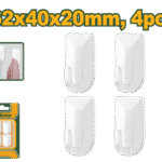 علاقات تلزيق للجدران الصلبة 4 قطع – 62x40x20مم من جادايفر (JDPHK2K02)