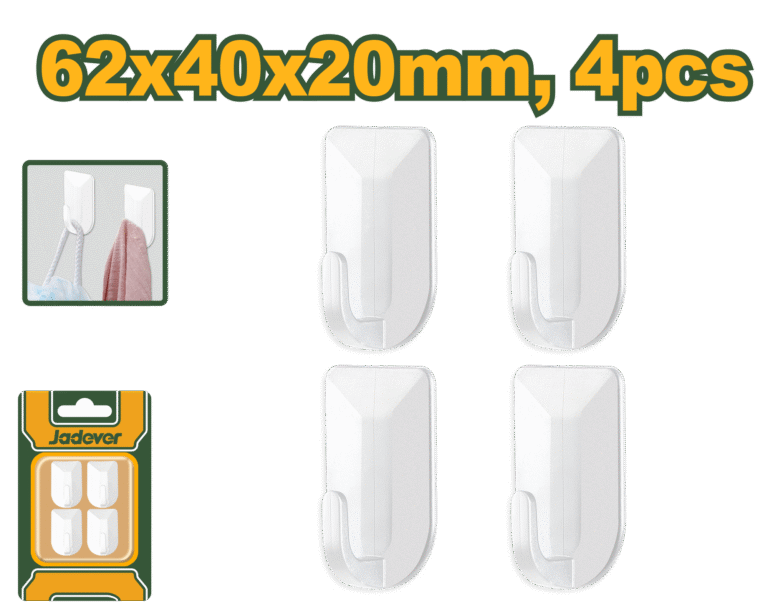 JADEVER 4pcs Heavy-Duty ABS Hardwall Picture Hangers – 62x40x20mm (JDPHK2K02)