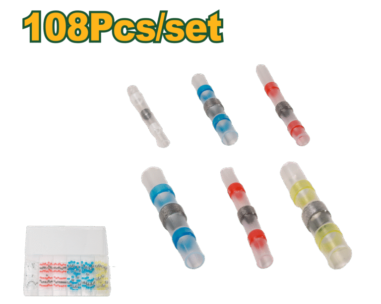 JADEVER 108 Pcs Solder Connector Set – Heat Shrink Wire Terminals Kit (JDYR1B01)