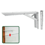 حامل رف معدني قابل للطي – 10 إنش و12 إنش – أبيض من جادايفر (JDZJ631)