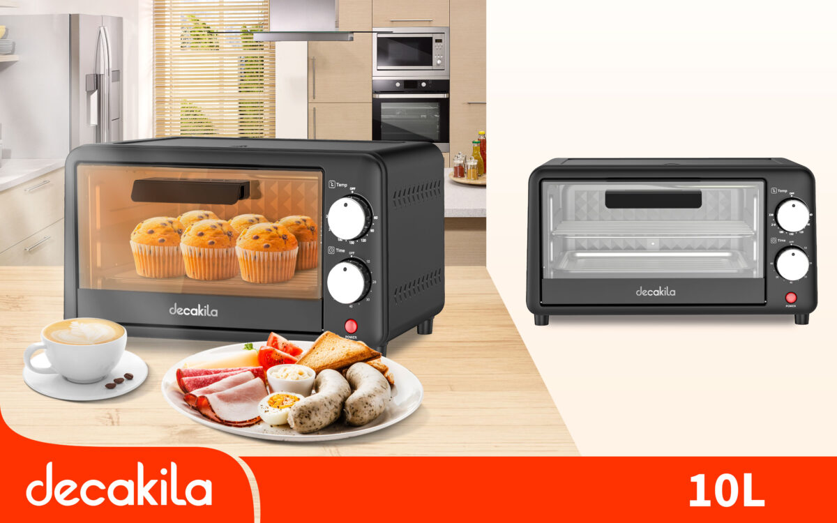 Decakila Toaster Oven 10L – 650W with Timer & Temperature Control (KEEV022B)