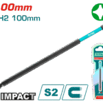 راسية درل مصلب PH2 – طول 100mm، فولاذ S2 مغناطيسي من توتال (TACIM71PH2100)