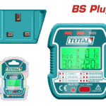 TOTAL LCD Socket Tester with RCD Function – BS Plug, 90–250V AC, Seven Test Modes, Backlit Display (TESST30012)