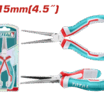 TOTAL Mini Needle Nose Pliers 115mm | 4.5" – Polished with Anti-Rust Coating (THTMN756)