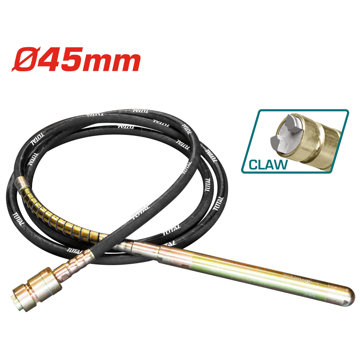 بربيش رجاج باطون 45mm مع لي 6m – تردد 200Hz من توتال (TPVP1451)
