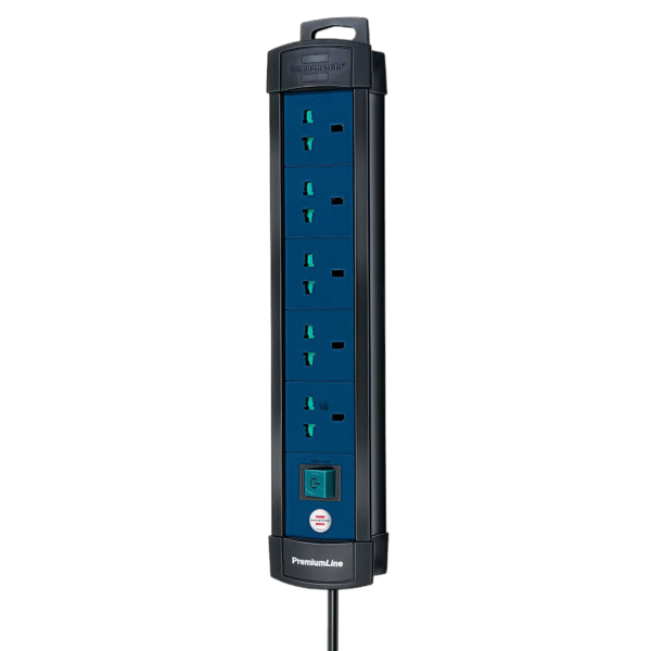 Brennenstuhl Premium-Line Multistranded 5-Way Extension Lead – 3m Cable, Universal Sockets