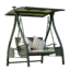 Two-Seat Outdoor Swing with Solar-Powered LED Roof – Aluminum Frame & Cushioned Seating