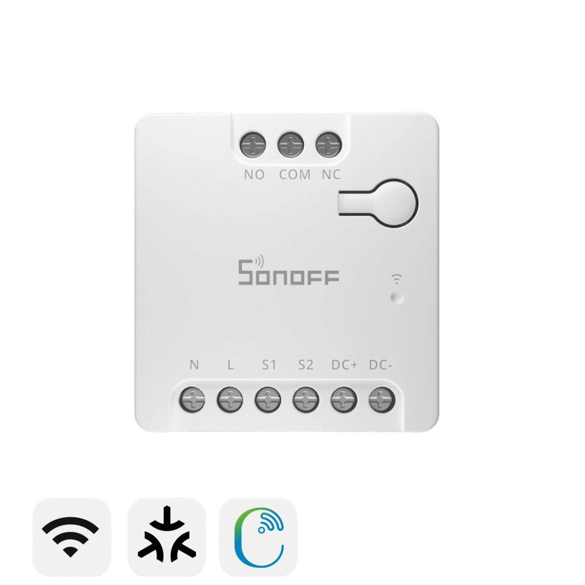 SONOFF MINI-D Dry Wi-Fi Smart Switch – Matter-Compatible, Dry Contact, AC/DC Power, Low-Power Motor Control