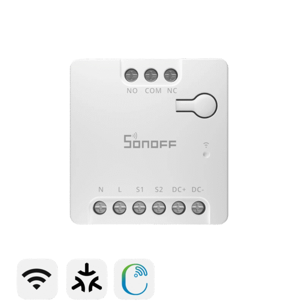 SONOFF MINI-D Dry Wi-Fi Smart Switch – Matter-Compatible, Dry Contact, AC/DC Power, Low-Power Motor Control