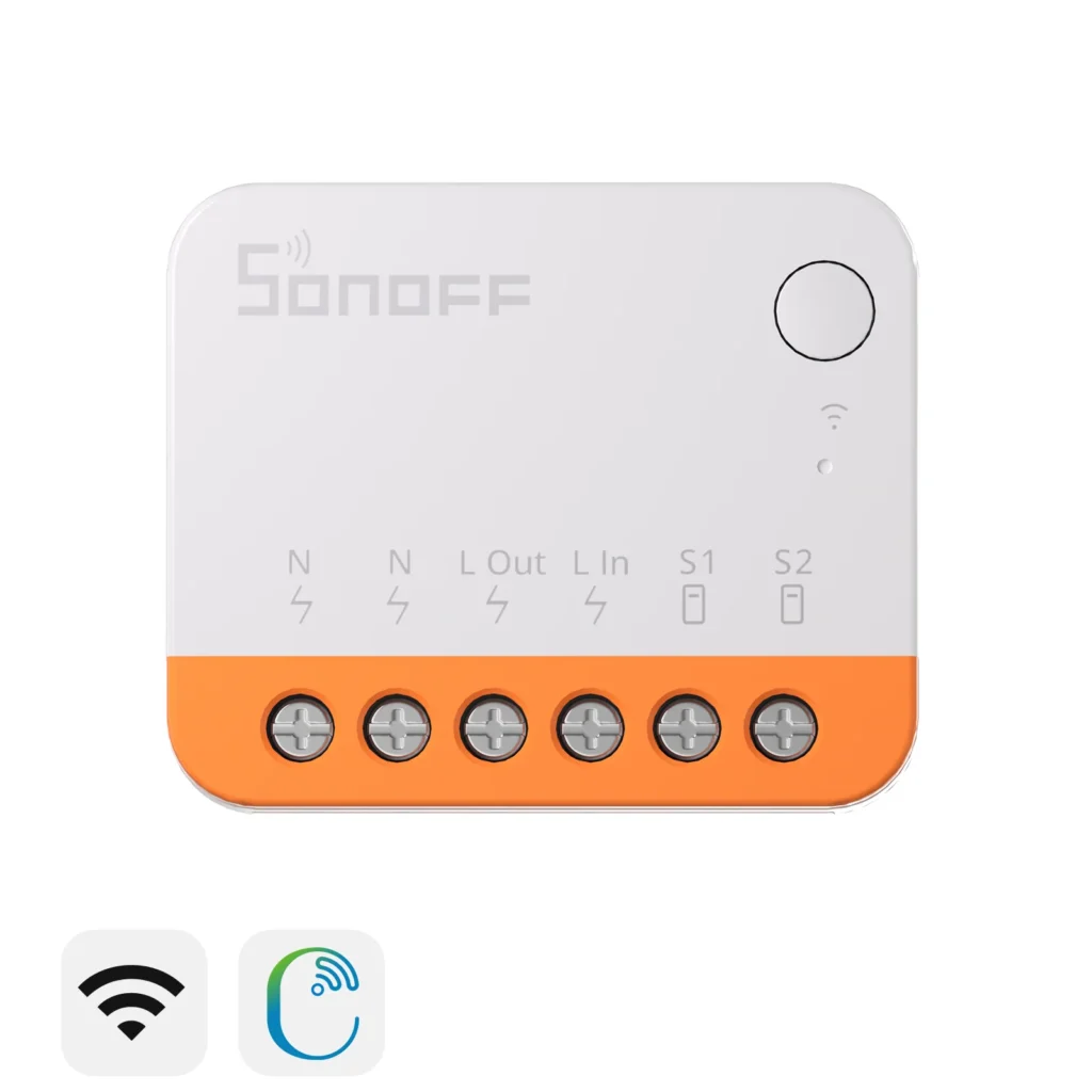 MINIR4 | SONOFF مفتاح ذكي Wi-Fi صغير الحجم – بمعالج ESP32، فصل التبديل، ويدعم eWeLink-Remote