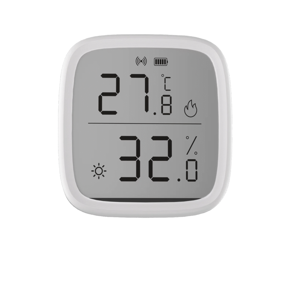 Zigbee | SONOFF مستشعر ذكي لدرجة الحرارة والرطوبة بشاشة LCD – مراقبة فورية، تنبيهات عبر التطبيق، وسجل بيانات