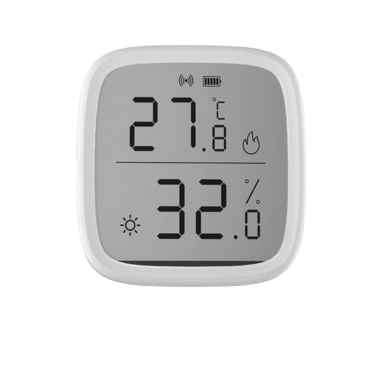 Zigbee | SONOFF مستشعر ذكي لدرجة الحرارة والرطوبة بشاشة LCD – مراقبة فورية، تنبيهات عبر التطبيق، وسجل بيانات