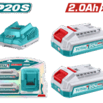 TOTAL P20S Lithium-Ion 20V Battery and Charger Kit – 2 Batteries 2.0Ah + 1 Charger (TFBCPK2212)