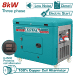 مولد ديزل صامت 8 كيلو واط - 13.0 حصان من توتال (TP2800032)